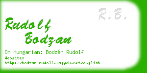 rudolf bodzan business card